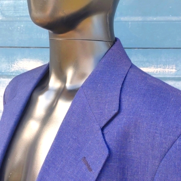 Robert Alan Men's Pure Cotton (2) Button Luxury Blazer - Picture 11 of 17